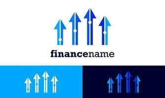 Facile illustration logo conception pour financier entreprise. financier entreprise logo conception dans bleu couleur. vecteur