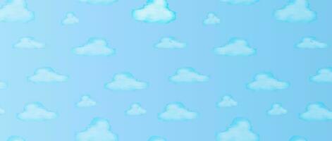 aquarelle des nuages sur bleu ciel. magnifique toile de fond avec vide espace pour texte. vecteur art.
