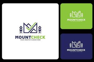 modèle de conception de logo de montagne vecteur