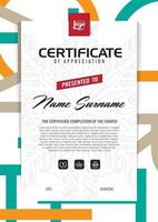 modèle de frontière de certificat de réussite vecteur