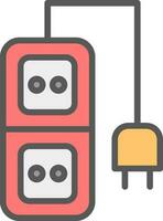 électrique prise de courant vecteur icône conception