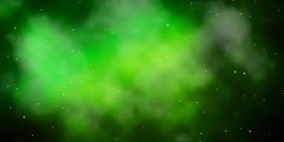 modèle vectoriel vert foncé avec des étoiles au néon flou design décoratif dans un style simple avec thème étoiles pour téléphones portables