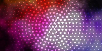 modèle vectoriel jaune rose foncé avec des étoiles au néon brouiller le design décoratif dans un style simple avec un motif d'étoiles pour les livrets publicitaires du nouvel an