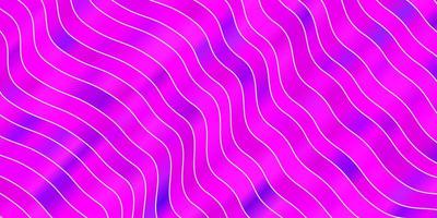 fond de vecteur violet clair avec des lignes illustration abstraite colorée avec motif de courbes dégradées pour les brochures dépliants