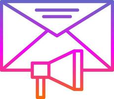 conception d'icône vectorielle de marketing par e-mail vecteur