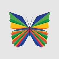 conception polygonale papillon vecteur
