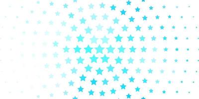 motif vectoriel bleu clair avec des étoiles abstraites brillantes illustration colorée avec motif de petites et grandes étoiles pour les pages de destination des sites Web