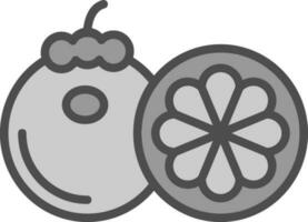 mangoustan vecteur icône conception
