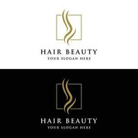 abstrait logo modèle conception luxe et magnifique cheveux vagues logo pour entreprise, salon, beauté, coiffeur, se soucier. vecteur