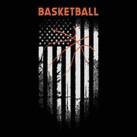 Amérique drapeau basketball vecteur conception