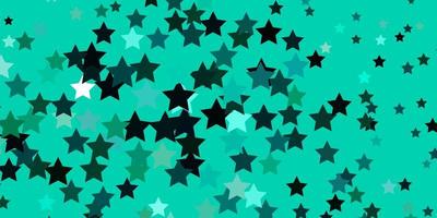 fond de vecteur vert clair avec petites et grandes étoiles brillantes illustration colorée avec petites et grandes étoiles meilleur design pour votre bannière d'affiche publicitaire
