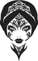 femmes visage tatouage conception vecteur illustration