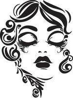 magnifique femmes visage vecteur tatouage conception illustration