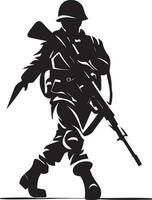 soldat vecteur silhouette illustration