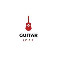 guitare idée logo conception sur isolé Contexte vecteur