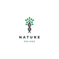 la nature ADN logo conception sur isolé Contexte vecteur