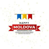 Moldavie indépendance journée salutation conception vecteur