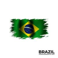 Brésil indépendance journée salutation conception vecteur