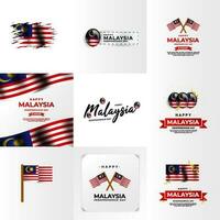 Malaisie indépendance journée salutation conception vecteur