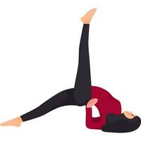 un yoga asana pose illustration vecteur