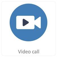 vidéo appel et conférence icône concept vecteur