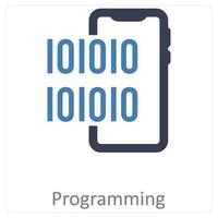 programmation et code icône concept vecteur