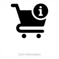Chariot information et Info icône concept vecteur