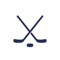 la glace le hockey icône avec des bâtons vecteur