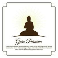 vecteur graphique de gourou Purnima célèbre sur hindou mois de ashadha. fête dans Inde et Népal