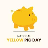 vecteur graphique de nationale Jaune porc journée affiche, juillet 17. important journée