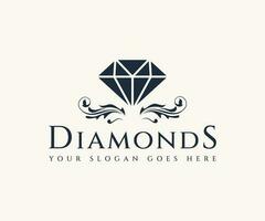 diamant logo et icône vecteur conception modèle. diamant vecteur illustrateur