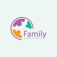 famille logo conception et concept vecteur