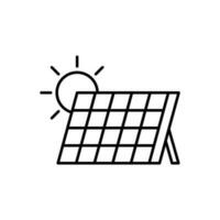 Soleil solaire panneau icône vecteur