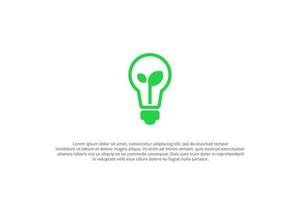 logo lampe plante lumière ampoule la nature germer vecteur