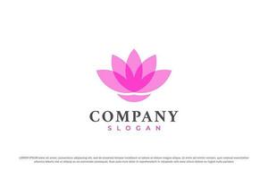 logo violet lotus beauté élégant vecteur