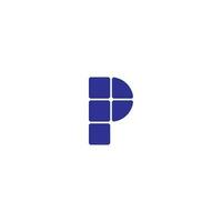 lettre p solaire panneau logo conception vecteur