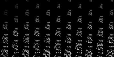 texture vectorielle gris foncé avec des symboles des droits des femmes vecteur