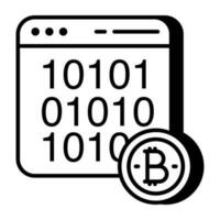 un icône conception de bitcoin site Internet vecteur