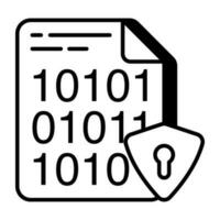 vecteur conception de sécurise binaire Les données