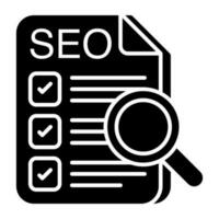 une unique conception icône de seo Audit vecteur