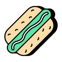 icône du design moderne de hot-dog burger vecteur