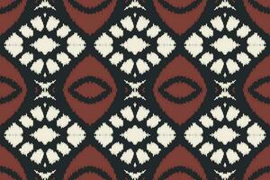 ikat sans couture modèle broderie Contexte. ikat fleurs géométrique ethnique Oriental modèle traditionnel.aztèque style abstrait vecteur conception pour texture, tissu, vêtements, emballage, paréo.