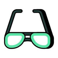 une icône de conception unique de lunettes vecteur