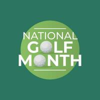 nationale le golf mois conception modèle pour fête. le golf Balle vecteur conception. le golf champ illustration. le golf drapeau.