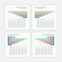 ensemble de Facile et nettoyer présentation affaires infographie conception modèle avec 6 bar de les options vecteur