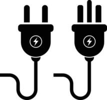 une ensemble de deux électrique prise de courant Icônes vecteur