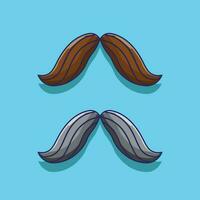 plat conception de moustache vecteur illustration mascotte