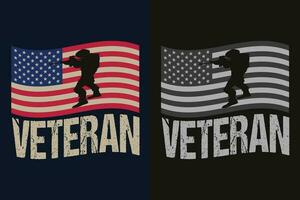 vétéran, vétéran amoureux chemise, militaire chemise, 4e de juillet, armée vétéran drapeau tee-shirts, vétéran Etats-Unis militaire, vétéran papa grand-père, Mémorial journée cadeau, nous vétéran vecteur