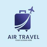 air Voyage ligne art conception logo illustration icône vecteur