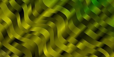 modèle vectoriel jaune vert clair avec des lignes tordues échantillon lumineux avec des formes de lignes pliées colorées pour la conception de votre interface utilisateur